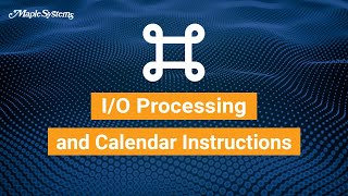 IO Processing and Calendar Instructions [upl. by Tufts]