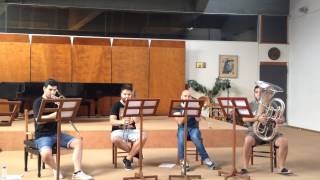 Low brass rehearsal for the quot1st Greek Trombone Dayquot [upl. by Adnyl882]