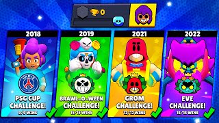 All Challenges on 0 TROPHY Account 20182022  Brawl Stars 3 [upl. by Brandise]