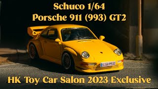 Schuco 164 — Porsche 911 993 GT2 quotHK Toy Car Salon 2023quot  REVIEW [upl. by Durant]