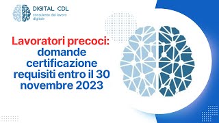 Certificazione requisiti lavoratori precoci [upl. by Bolling]