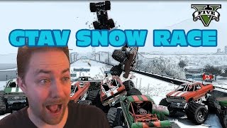 GTA 5 SNOW RACE  WE SNOW BOTH WAYS  GTA V SNOW [upl. by Niasuh]