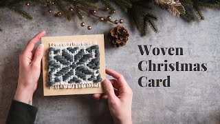 DIY Woven Card snowflake overshot [upl. by Yewed]