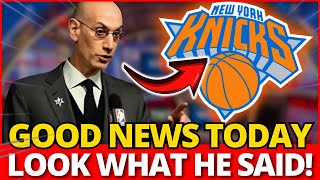 NEW YORK KNICKS NEWS ADAM SILVER PRAISES THE KNICKS RETURN TO THE TOP OF THE NBA [upl. by Belshin]