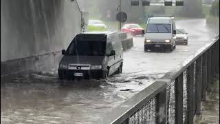 Maltempo a Cesenatico e sottopasso allagato [upl. by Tabber]