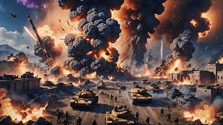 Panic 200 US troops flee from their tanks as their convoy is destroyed by Russian missiles [upl. by Delbert]