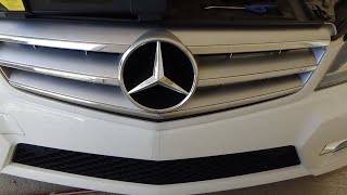 MERCEDES C CLASS TURBO INLET HOSE REPLACEMENT [upl. by Zetnahs547]