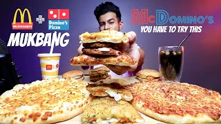 Eating My Favorite Pizzas And Burgers Together MUKBANG  McDonalds and Dominos BEST Amalgamation [upl. by Ihteerp]