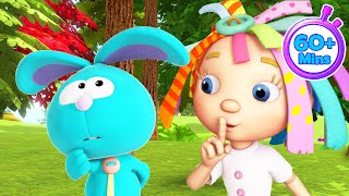 NEW HIDE amp SEEK GAME 🍓🍓Rosie and Raggles 🐰 1 HOUR CARTOON [upl. by Trinia]