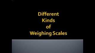 Types of Weighing Scales [upl. by Notsniw]