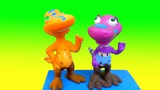 Dinosaur Train MUDDY Dinosaurs Buddy Daphne Adam Keenan Einiosaurus Old Spinosaurus SuperFunReviews [upl. by Lyrehs]