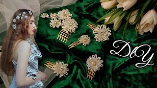 Effortless DIY Crystal Bridal Hair Comb Tutorial Crafting a Stunning Floral Accessory for Beginners [upl. by Hu]