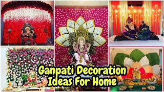 ganpati decoration ideas at homeganpati decoration ideasganpati decorationsganpati decoration [upl. by Sauder576]