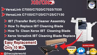 How To Replace The Transfer Belt Assembly On Xerox Versa Link C7020C7025C7030C7120C7125C7130 [upl. by Valerian546]