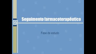 Aula sobre seguimento farmacoterapêutico [upl. by Jillie]