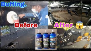 RUBBING COMPOUND MTX BUFFING  MOBILIO  FORTUNER  Before amp After😱 [upl. by Cassidy263]