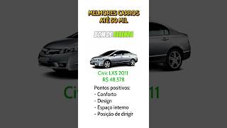 MELHORES CARROS ATÉ 50 MIL carros argo civic corolla honda [upl. by Niessuh598]