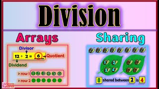 DIVISION  Division Using Arrays and by Sharing  for Beginners  Liy Learns Tutorial [upl. by Joletta]