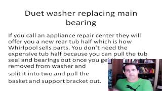 Duet washer replacing main bearing  How To [upl. by Goldsmith]