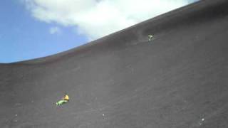 Sandboarding and sledding on volcano Cerro Negro Nicaragua 2011 [upl. by Oleta449]