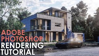 Adobe Photoshop CC Architectural PostProduction Process  HTC Part 04 [upl. by Vento]