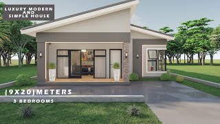 Amazing Modern House Design  9mX20m 3 Bedrooms  Monopitch Roof [upl. by Monjan142]