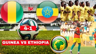 Guinea vs Ethiopia 41 Live African Cup Nations Afcon Qualifiers Football Match Score Highlights [upl. by Jamima]