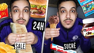 JE MANGE SUCRÉ VS SALÉ PENDANT 24H [upl. by Chura]