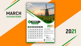 How to create a calendar design in adobe photoshop cc 2021 [upl. by Anyzratak262]