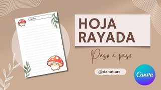 😍Así Diseño Hojas Rayadas para Libreta en Canva  DANUTART [upl. by Mulligan44]