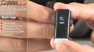 OREILLETTE BLUETOOTH UNIVERSELLE BLACK TUBE [upl. by Eibot]