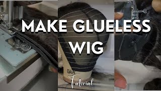 COMMENT FAIRE UNE PERRUQUE CLOSURE HOW TO MAKE A CLOSURE WIG wigtutorial wigmaker perruque [upl. by Yenahs]