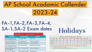 Ap School Holidays 202324 AP govt school Dasara amp Pongal Holidays 2023 [upl. by Anaerol659]