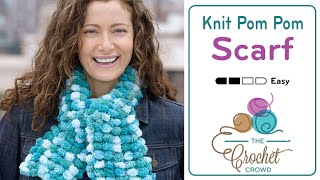 Knit Pom Pom Yarn Pattern  BEGINNER  The Crochet Crowd [upl. by Yleme]