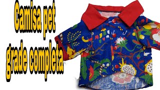 Como fazer camisa social pet Grade completa na descrição [upl. by Lorimer903]