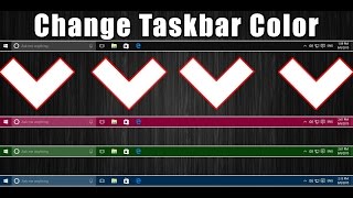 How To Change Windows 10 TaskBar Color [upl. by Nesyt570]