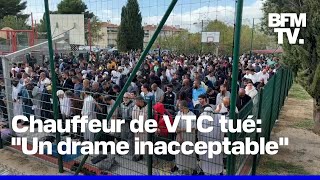 Trafic de drogue lhommage au chauffeur de VTC tué à Marseille [upl. by Oruam748]