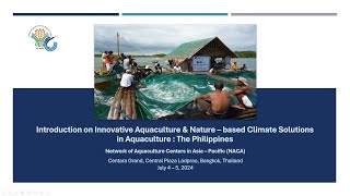 Innovative Aquaculture amp Naturebased Climate Solutions in Aquaculture The Philippines [upl. by Laynad]