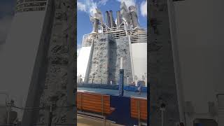 Libertys smokestacks roar as guests climb amp play 🏀 RoyalCaribbean EpicAdventure cruise travel [upl. by Hanforrd]