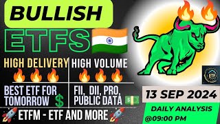 Top Bullish ETFs with High Delivery High Volume amp High Value  ETFM Analysis  No Loss ETF Trading [upl. by Nosila171]