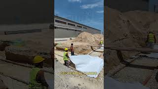 Geotextile Fabric Installation construction project shortsfeed shorts fyp reels [upl. by Nosliw]