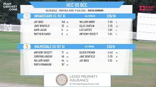 Holmesdale CC 1st XI v Broadstairs CC 1st XI [upl. by Berky]