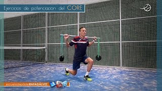 PÁDEL  EJERCICIOS DE POTENCIACIÓN DEL CORE CON BARRA Y ELÁSTICOS [upl. by Gibbon703]