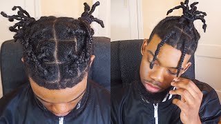 Mens Braids Hairstyle 4 Box Braids Hairstyles For Men Quick Easy amp Trendy [upl. by Melc]