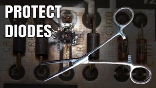 Protect Diodes amp Transistors While Soldering  Hemostat As Heat Sink [upl. by Eirojram36]