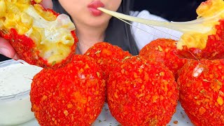 ASMR Hot Cheetos Mac and Cheese Balls  Eating Sounds Mukbang  ASMR Phan [upl. by Hannazus]