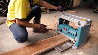 WOOD SERIES DEMO FUJIYAMA PORTABLE PLANER PP9012 [upl. by Warrin51]