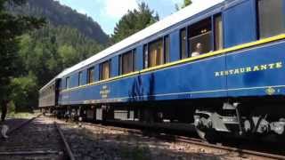 Tren turístico quotEl Canfraneroquot entrando en Canfranc 27 Julio 2013 [upl. by Laehctim]