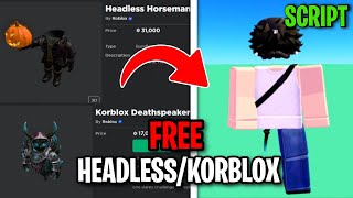 Roblox FREE Headless and Korblox Script  MobilePC  Fluxus•Delta•Hydrogen [upl. by Nilreb584]