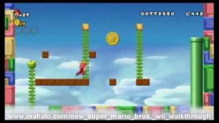 New Super Mario Bros Wii Level 7 Castle 2 Star Coins [upl. by Bez841]